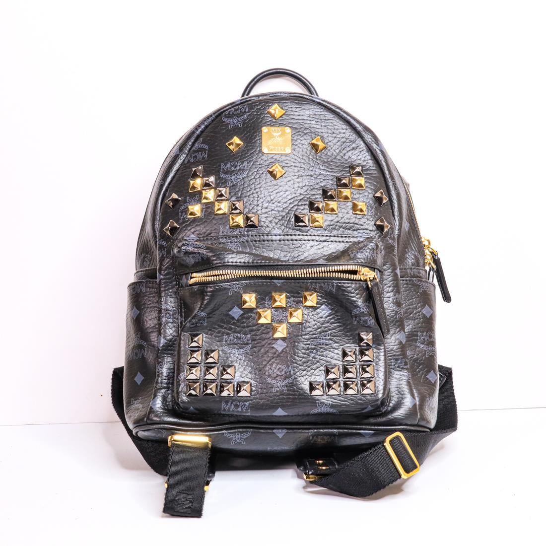 MCM BLACK LEATHER BACKPACK (1 of 9)