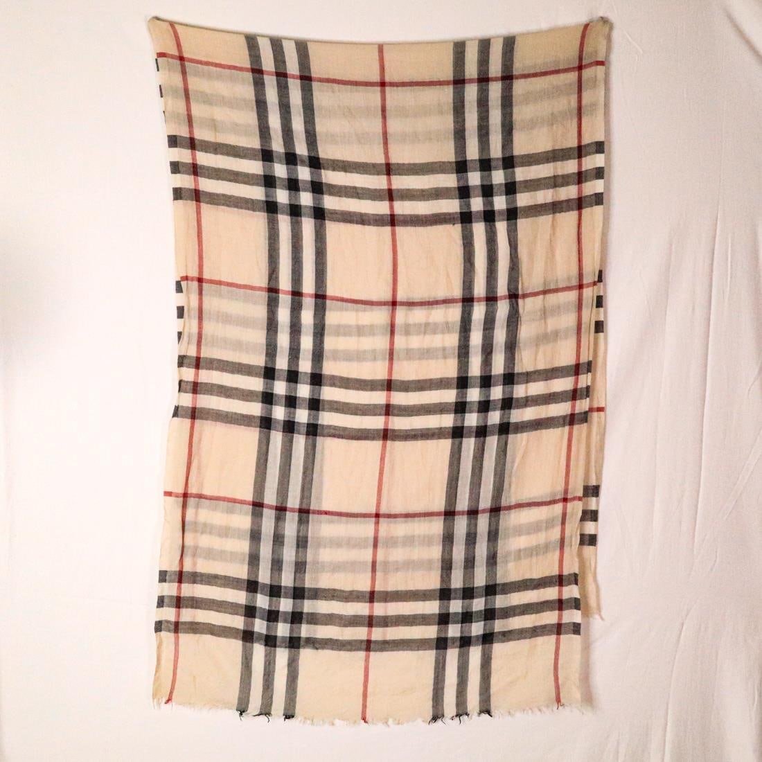 BURBERRY BROWN CHECK STOLE SCARF (1 of 4)