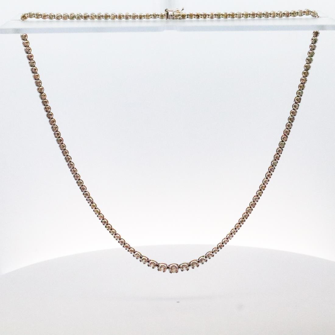 18KWG 5CT DIAMOND GRADUATED NECKLACE (1 of 5)