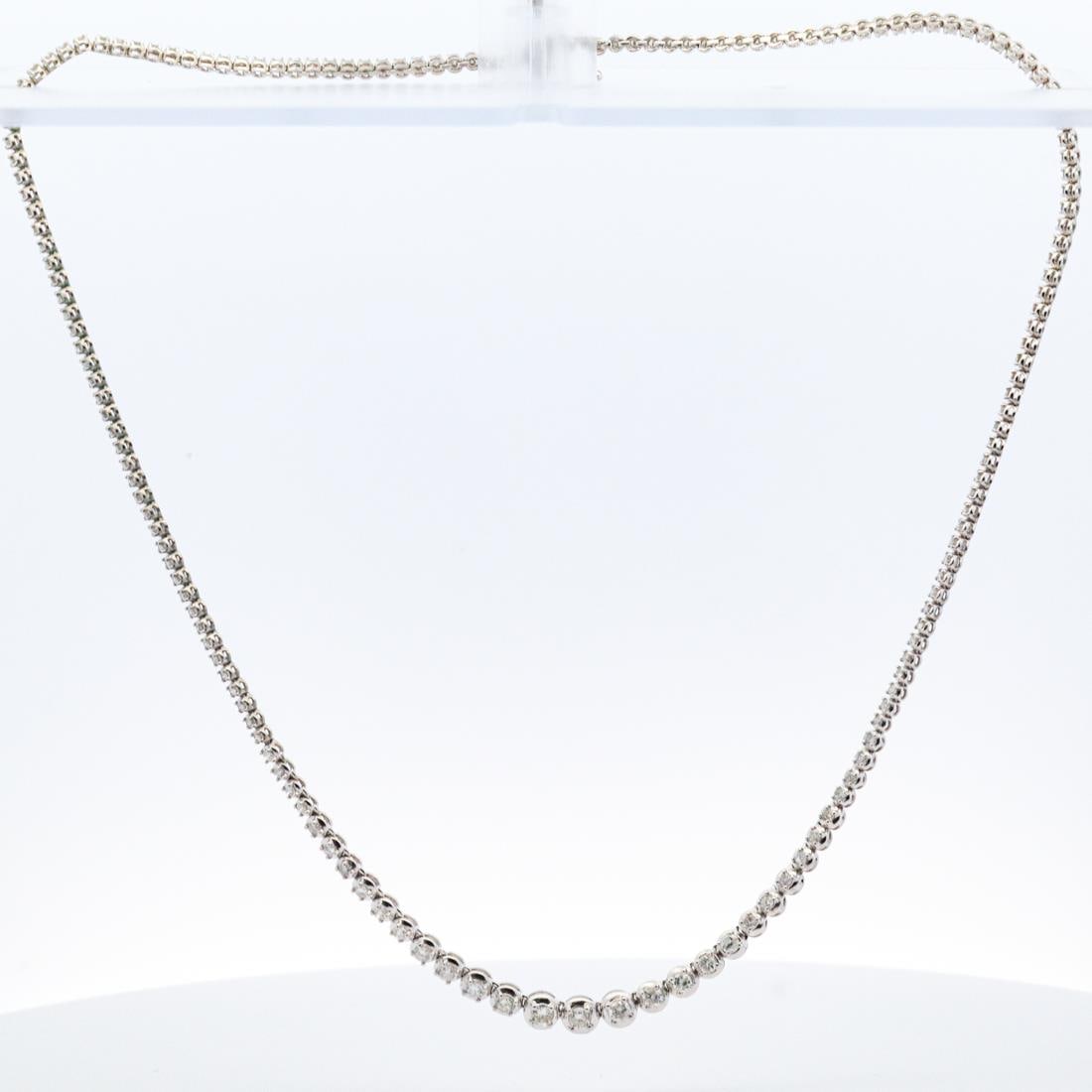 PLAT 3CT DIAMOND GRADUATED NECKLACE (1 of 5)