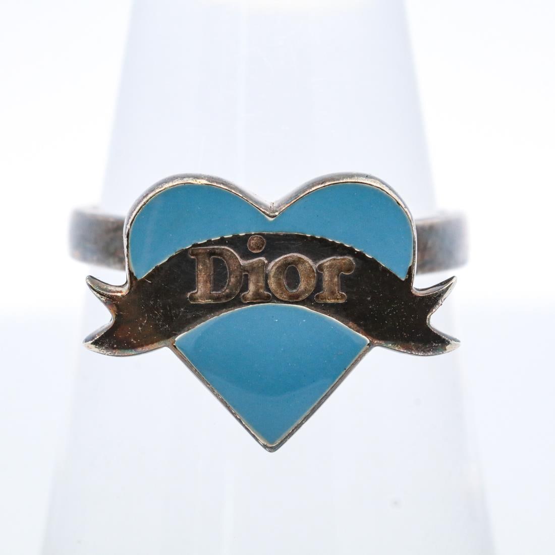 DIOR STERLING HEART OPEN RING W/BOX, 7.5 (1 of 7)