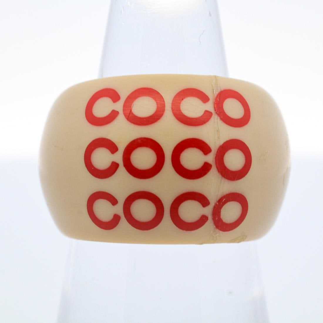 CHANEL COCO BEIGE OPEN RING, 7.25 (1 of 4)