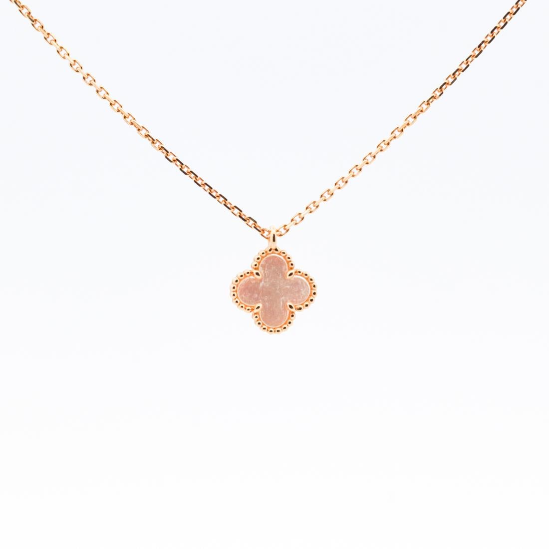 VCA 18KYG SWEET ALHAMBRA NECKLACE W/BOX&CERT (1 of 12)