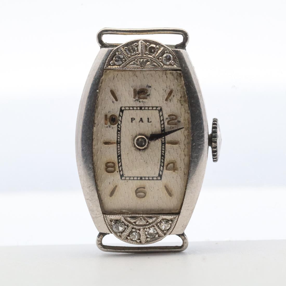 PAUL VALLETTE ANTIQUE PLATINUM DIAMOND WATCH, 15MM (1 of 5)