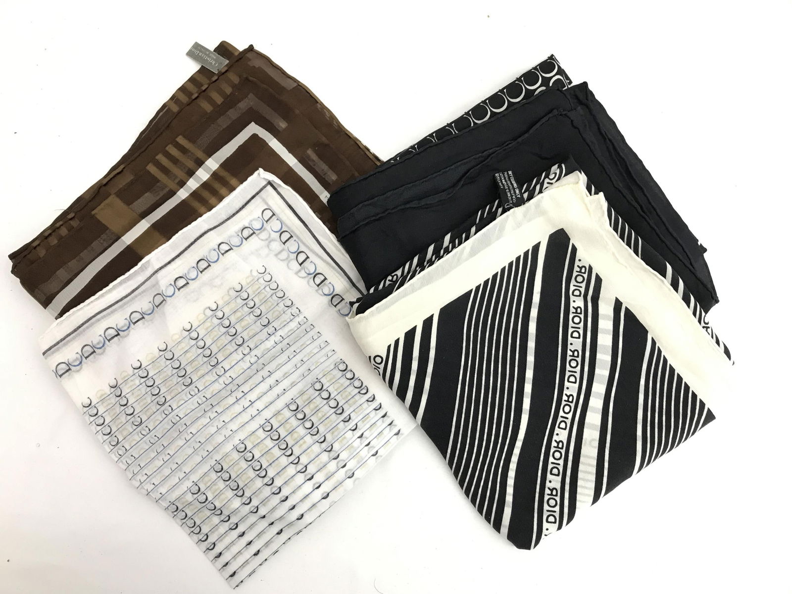 LOT OF 4 DIOR SILK SCARVES (1 of 5)