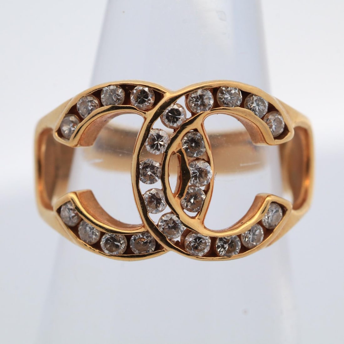 18KYG CC DIAMOND RING, 3.5 (1 of 5)