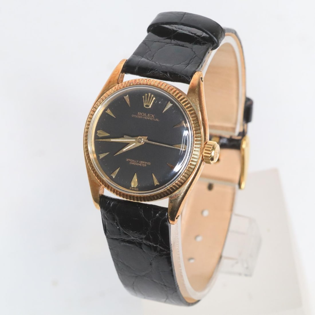 ROLEX OYSTER PERPETUAL 18KYG 6548 WATCH, 30MM (1 of 6)