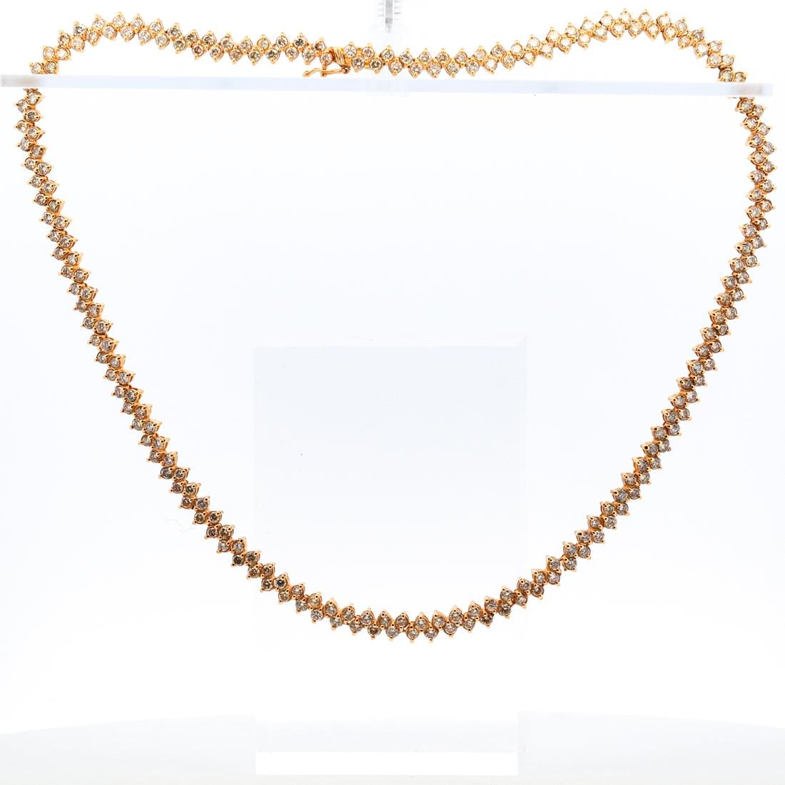 18KYG 10CT PAVE DIAMOND NECKLACE (1 of 7)