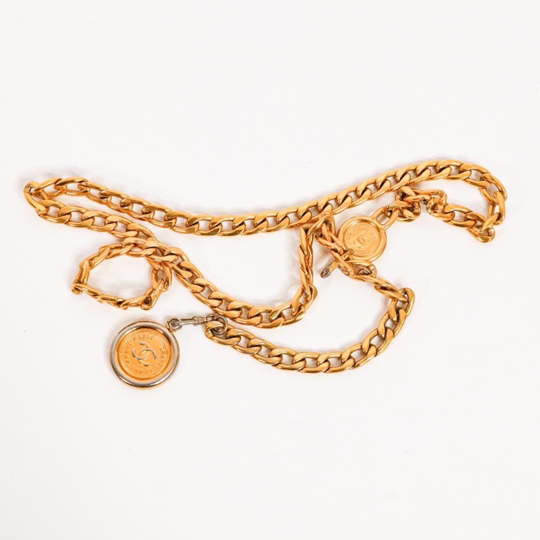 CHANEL CHAIN GOLD-PLATED BELT, 37IN (1 of 4)