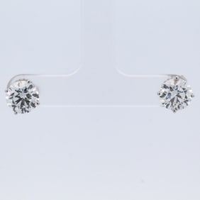 14KWG 3.5CT LAB VS-F DIAMOND STUD EARRINGS