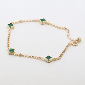 14KYG QUATREFOIL MOTIF BRACELET