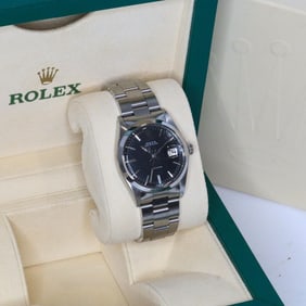 ROLEX OYSTERDATE PRECISION 6694 WATCH W/BOX, 34MM