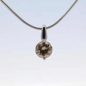 18KWG .88CT DIAMOND SOLITAIRE PENDANT