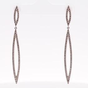 18KWG 2.05CTW DIAMOND EARRINGS