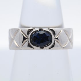 PLAT .6CT SAPPHIRE RING, 4.5