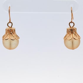 YELLOW QUARTZ DANGLE EARRINGS