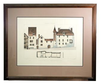 Parisian Architectural Print Monuments Historiques