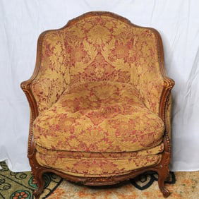19TH CENTURY-STYLE UPHOLSTERED CHAIR