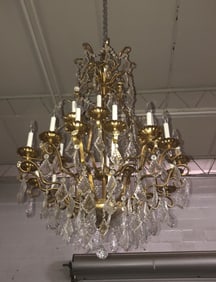 Louis XV Style 24 Light Crystal Chandelier