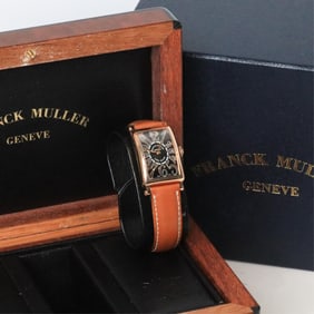 FRANCK MULLER LONG ISLAND 902QZ 18K WATCH W/BOX