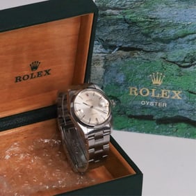 ROLEX OYSTERDATE PRECISION 6694 WATCH W/BOX, 34MM