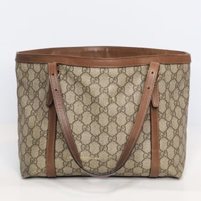 GUCCI MONOGRAM CANVAS TOTE BAG