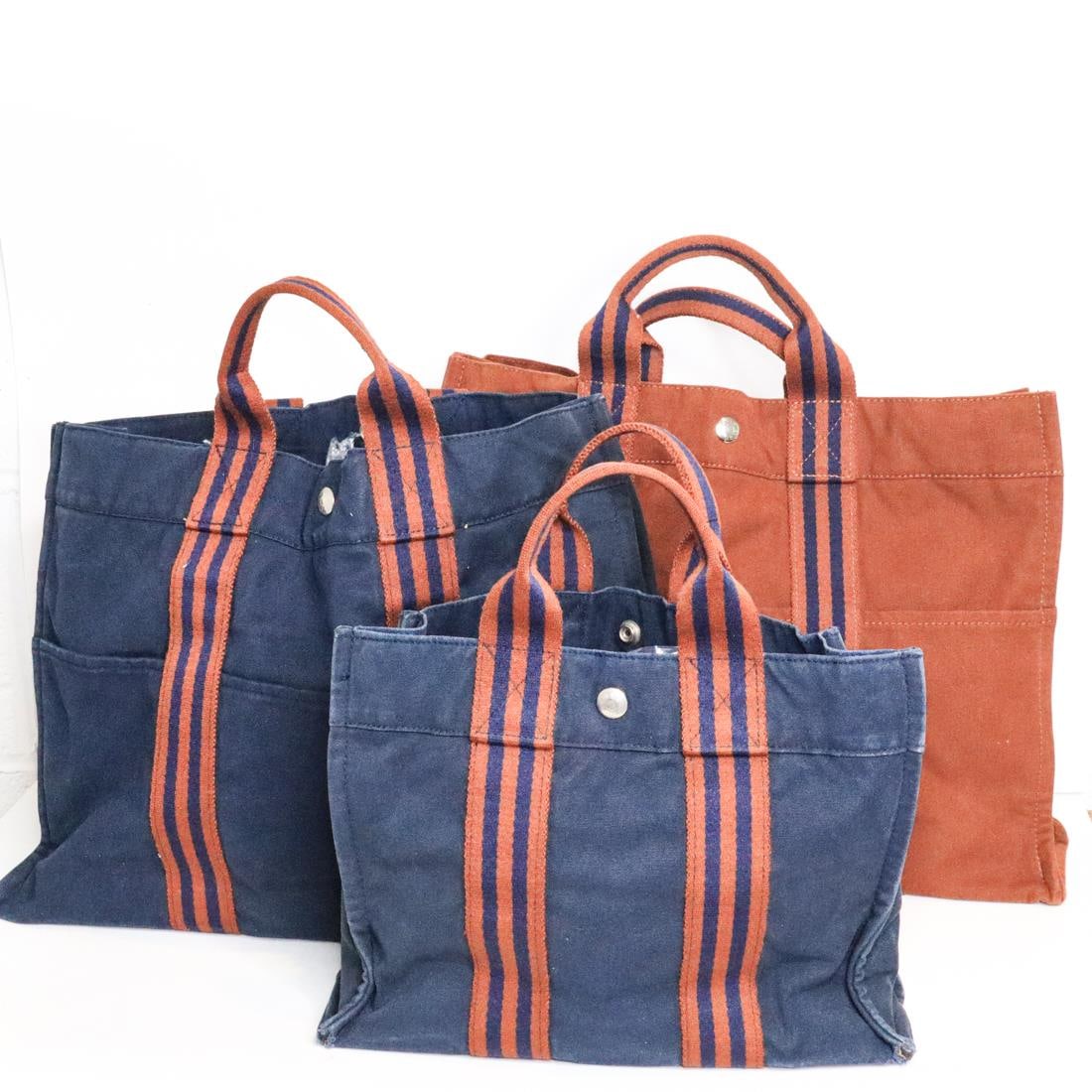 LOT OF 3 HERMES FOURRE TOUT TOTE BAGS (1 of 20)