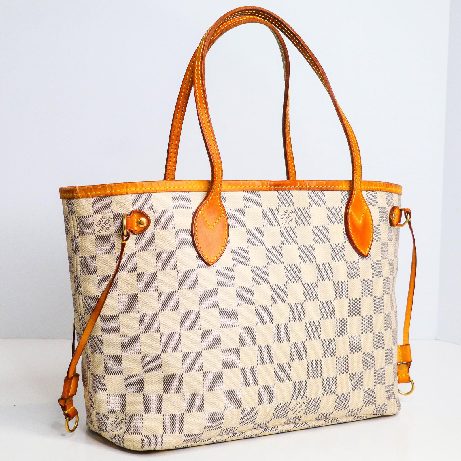 LOUIS VUITTON Damier Azur Neverfull PM (1 of 7)