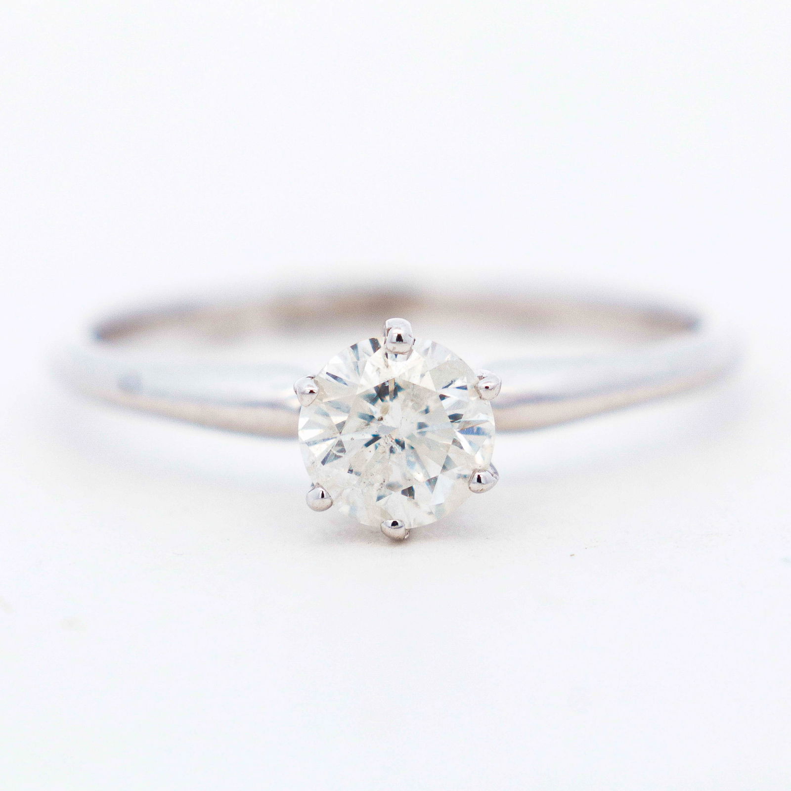 14KWG .50ct Natural Round Brilliant Diamond Solitaire, 7 (1 of 4)