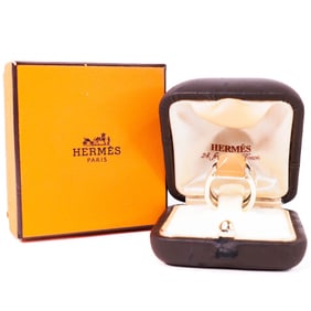 Hermes “Medor?? Pyramid Chalcedony & Diamond Ring – 925 #53 with Box