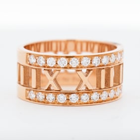 18K Rose Gold Tiffany & Co 0.60ctw Diamond Ring, Size 6