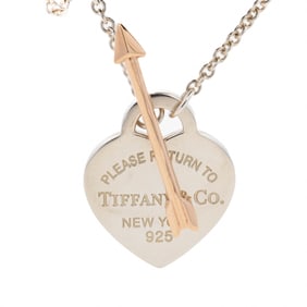 18KYG/925 Tiffany & Co. “Love Struck?? Heart Tag Necklace 18"