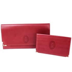 Lot of 2 Cartier Accessories Bordeaux Calfskin