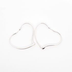 Tiffany & Co. Sterling Elsa Peretti “Open Heart?? Hoop Earrings