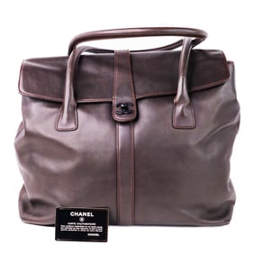 Vintage Chanel Calfskin CC Flap Bag Tote 5 Series with COA