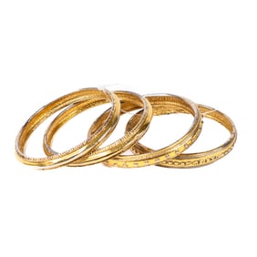 Chanel Vintage Gold?Tone Bangle Set of 4