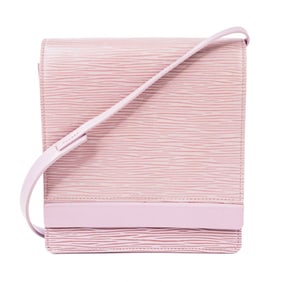 Louis Vuitton Epi Biarritz PM Shoulder Bag – Lilac Leather with Silver Hardware