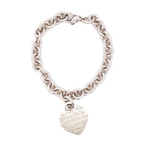 Tiffany & Co. Return to Tiffany Sterling Silver Heart Bracelet 7"