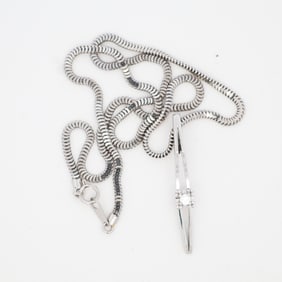 Pt850/Pm 1970s Minimalist Modernism Diamond Bar Necklace 16.5"