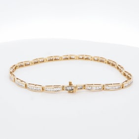 14KYG 2.50ctw Lab Grown Diamond Tennis Bracelet 8..25"