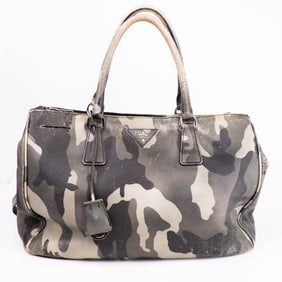 Prada Saffiano Camo 2-Way Tote / Shoulder Bag