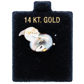 I'm Begging Someone To Buy This Bird And Cherish Him Forever He's Adorable (14KWG, Baroque Pearl)