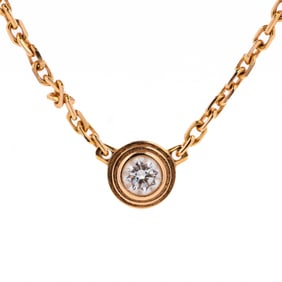 18KRG Cartier “Diamants d’Amour?? XS Diamond Necklace 16"