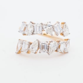 14KYG Spiral Ring with 2.75 ctw Mixed-Cut Lab-Grown Diamonds, 7