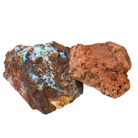 Pair of Boulder Opal Bookends in Matrix