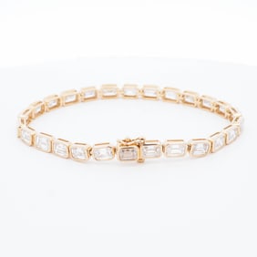 14KYG 13.00ctw Lab Grown Diamond Tennis Bracelet