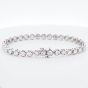 10KWG 5.00ctw Lab Grown Diamond Tennis Bracelet