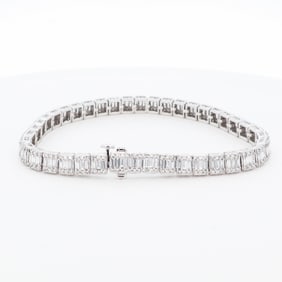 10KWG 5.00ctw Lab Grown Diamond Tennis Bracelet