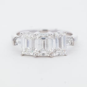 14KWG 3.25ctw Lab Grown Diamond Ring, 7