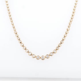 14KYG 1.00ctw Lab Grown Diamond Necklace